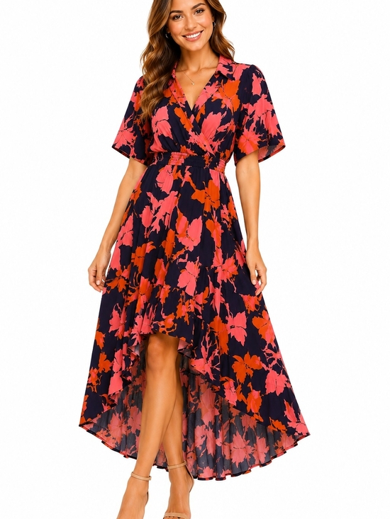 Abel The Label Dresses & Skirts - Abel The Label Floral High-Low Maxi  Dress Small